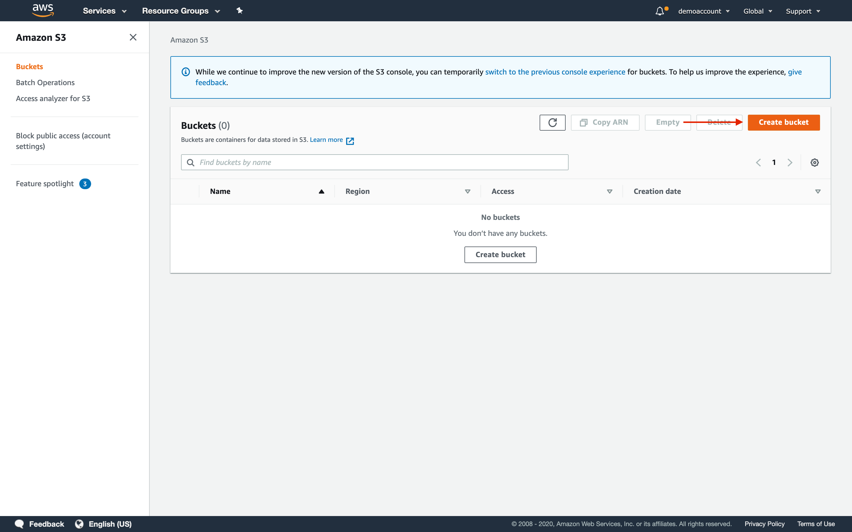 AWS Screenshot