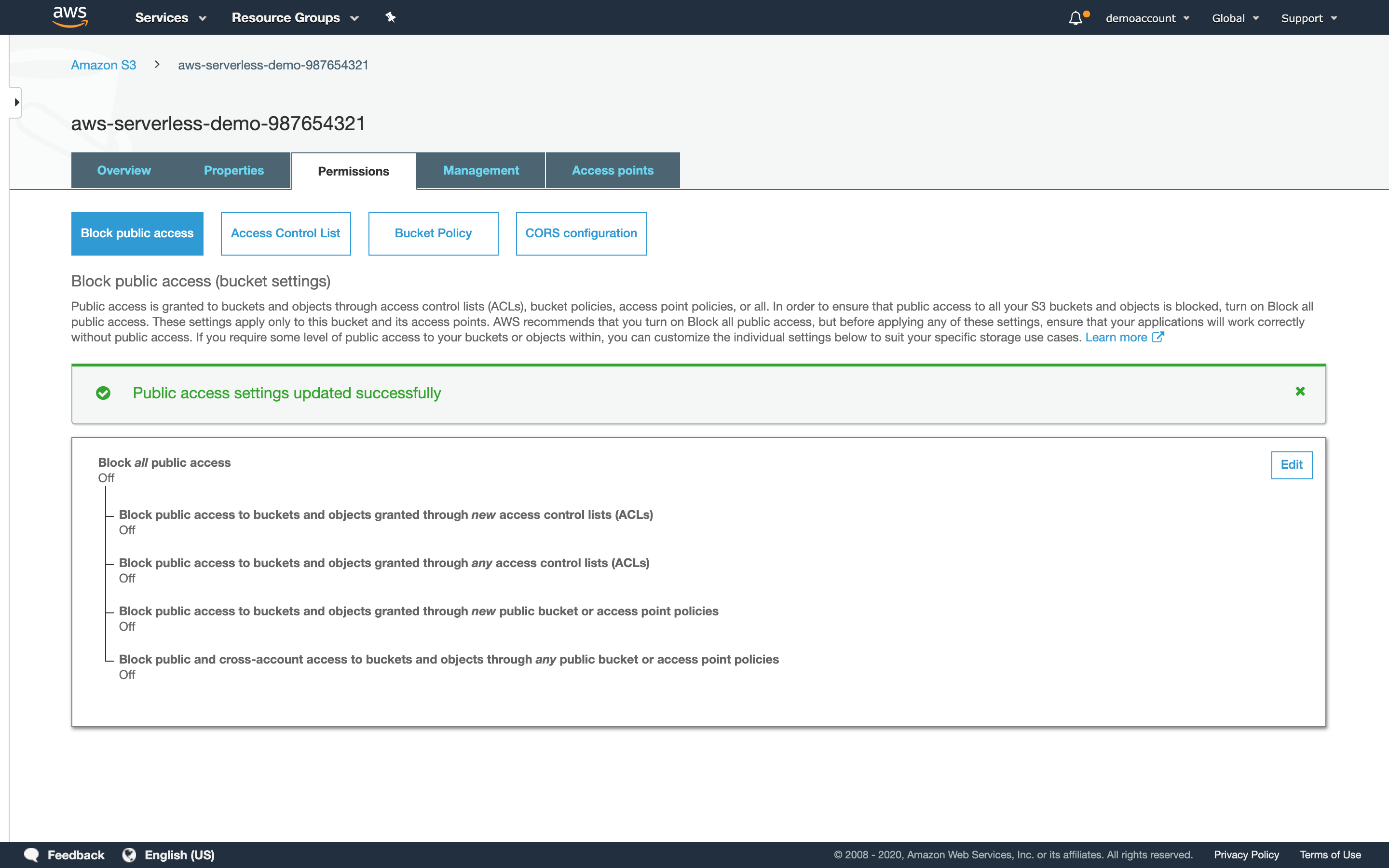 AWS Screenshot