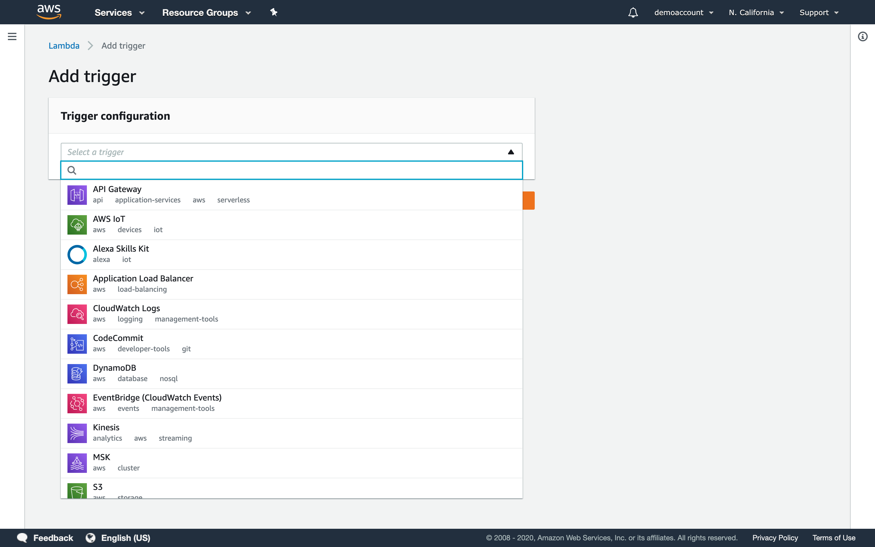 AWS Screenshot